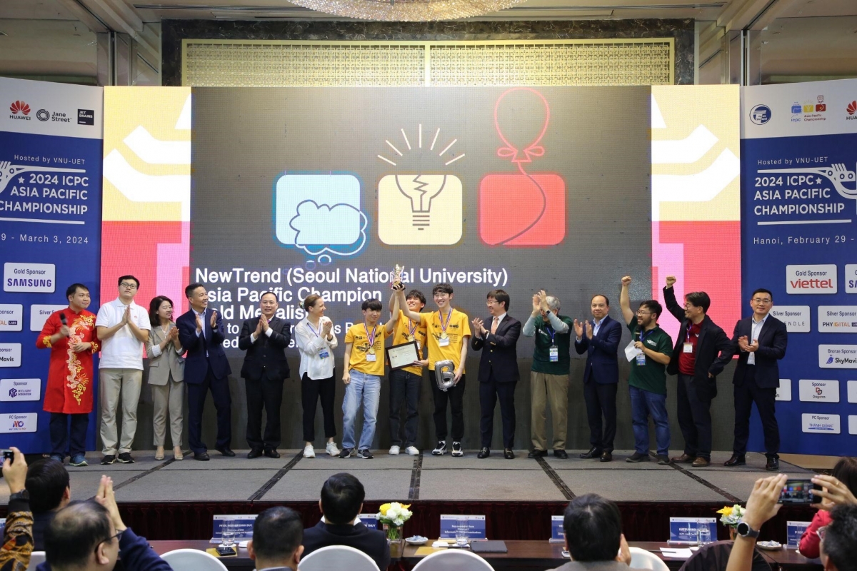 Ngôi Vô địch đã thuộc đội NewTrend của Đại học Quốc gia Seoul, Hàn Quốc