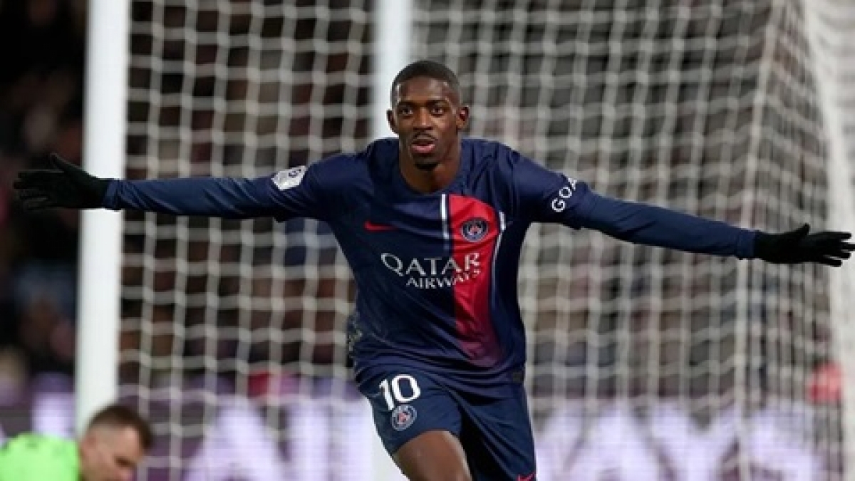 Ousmane Dembele gỡ hòa 1-1 cho Paris Saint Germain