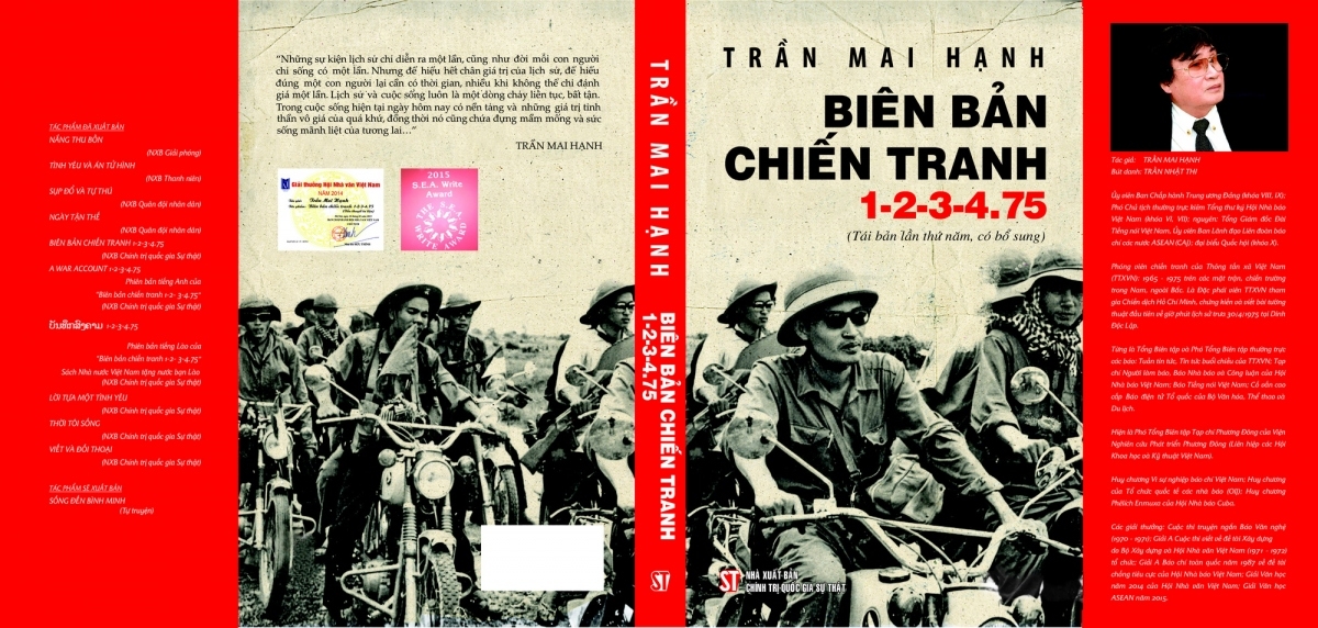 Tiểu thuyết "Biên bản chiến tranh 1-2-3-4.75" của nhà văn, nhà báo Trần Mai Hạnh