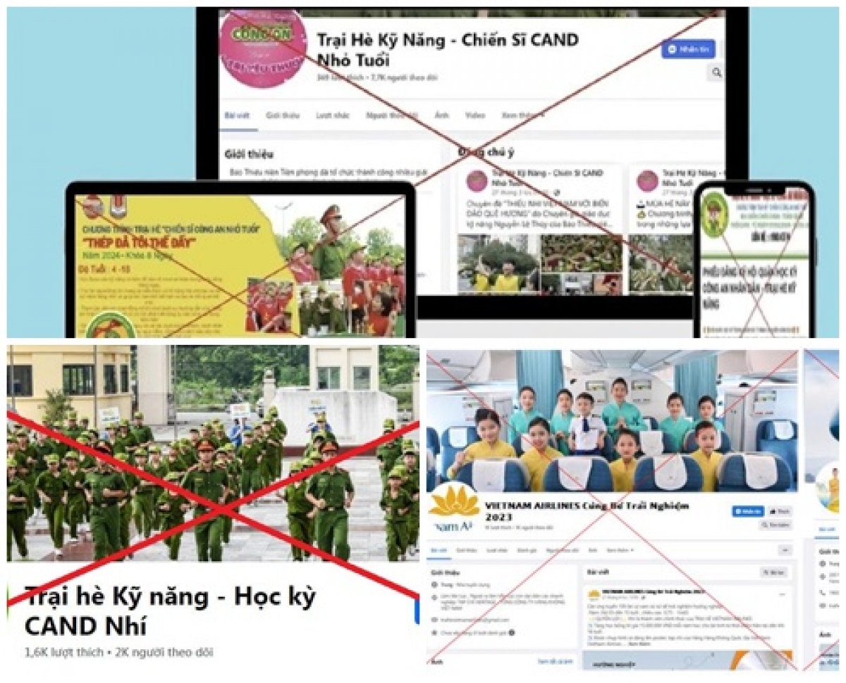 Mạng xã hội tràn ngập quảng cáo giả về những khóa học, trại hè cho trẻ để lừa đảo. Ảnh: Internet