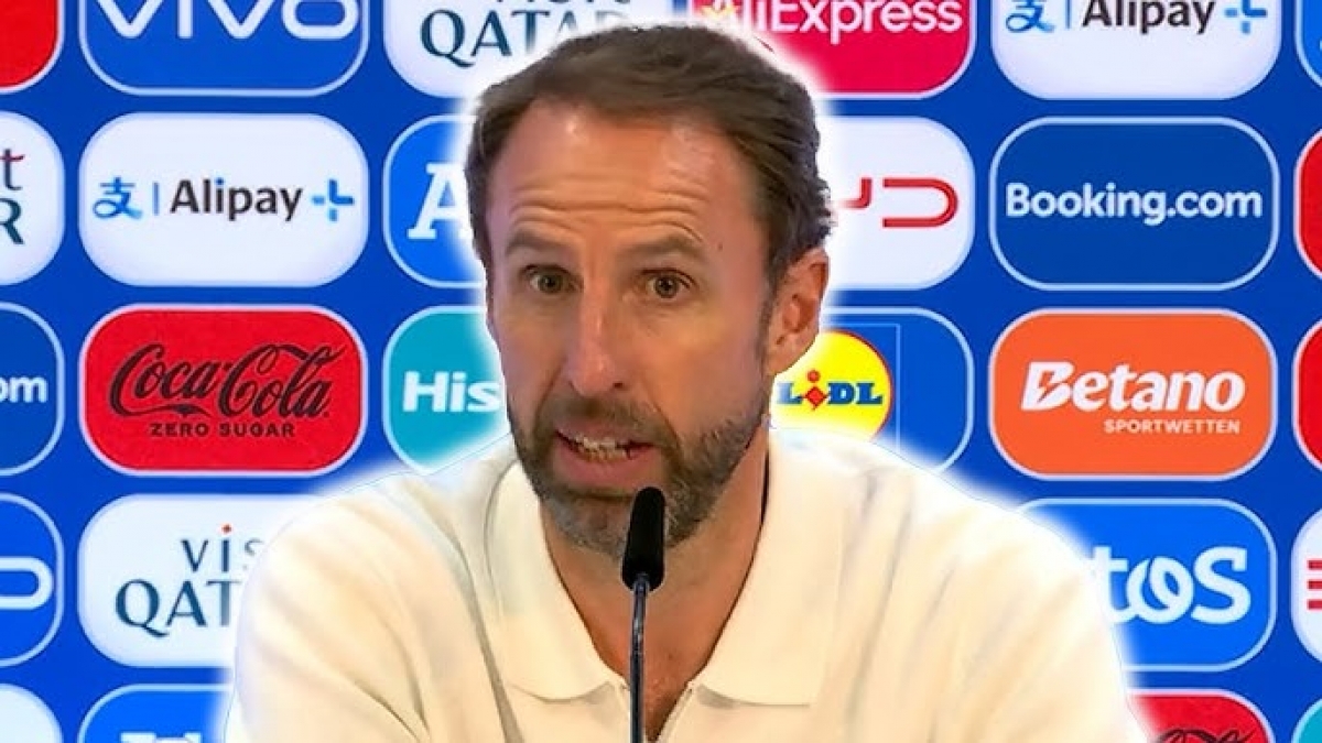 HLV Gareth Southgate trong cuộc họp báo sau trận đấu Anh - Slovakia