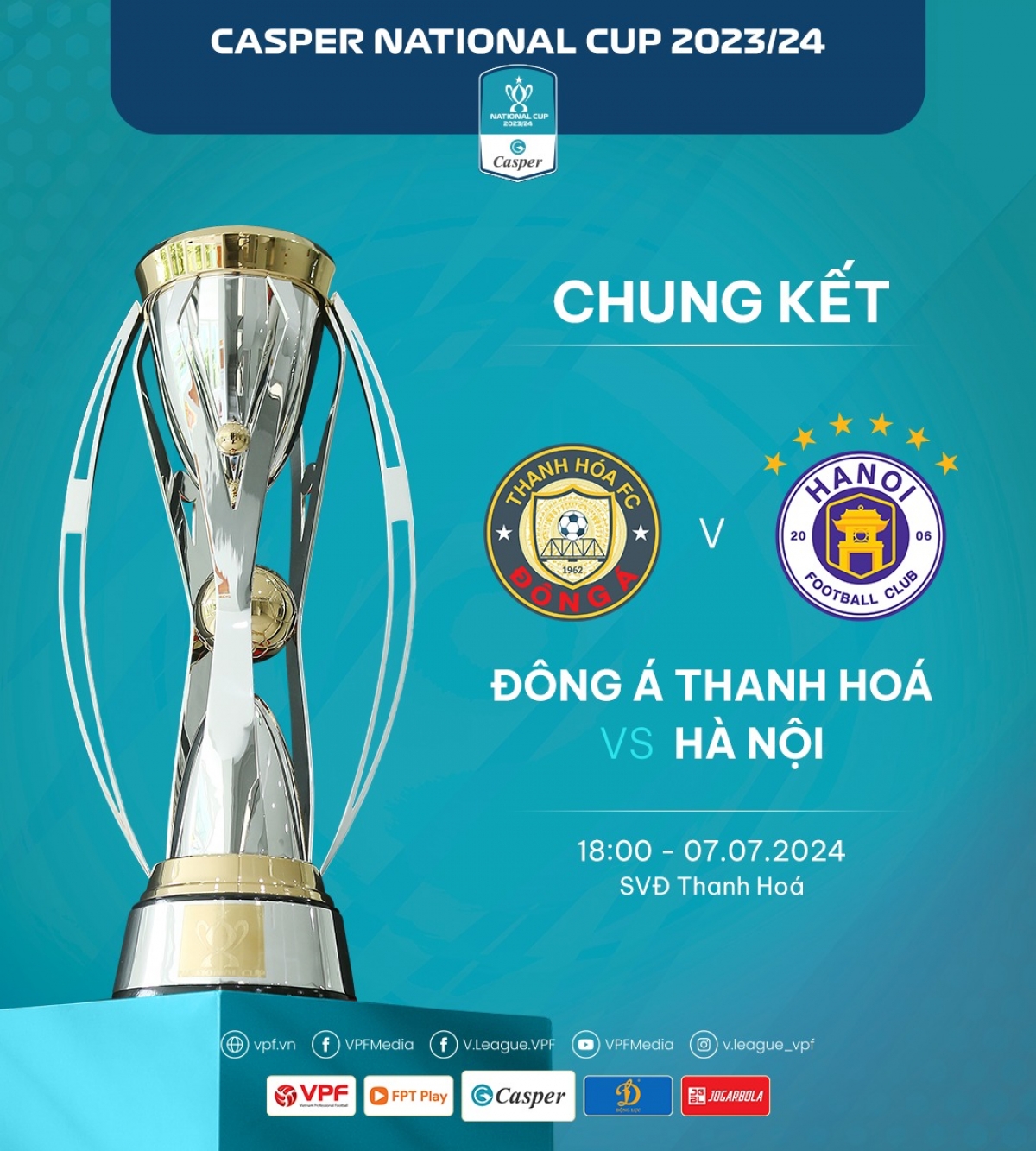 Chung kết Cúp Quốc Gia 2023/24 sẽ là màn đối đầu giữa Thanh Hóa và Hà Nội FC trên SVĐ Thanh Hóa