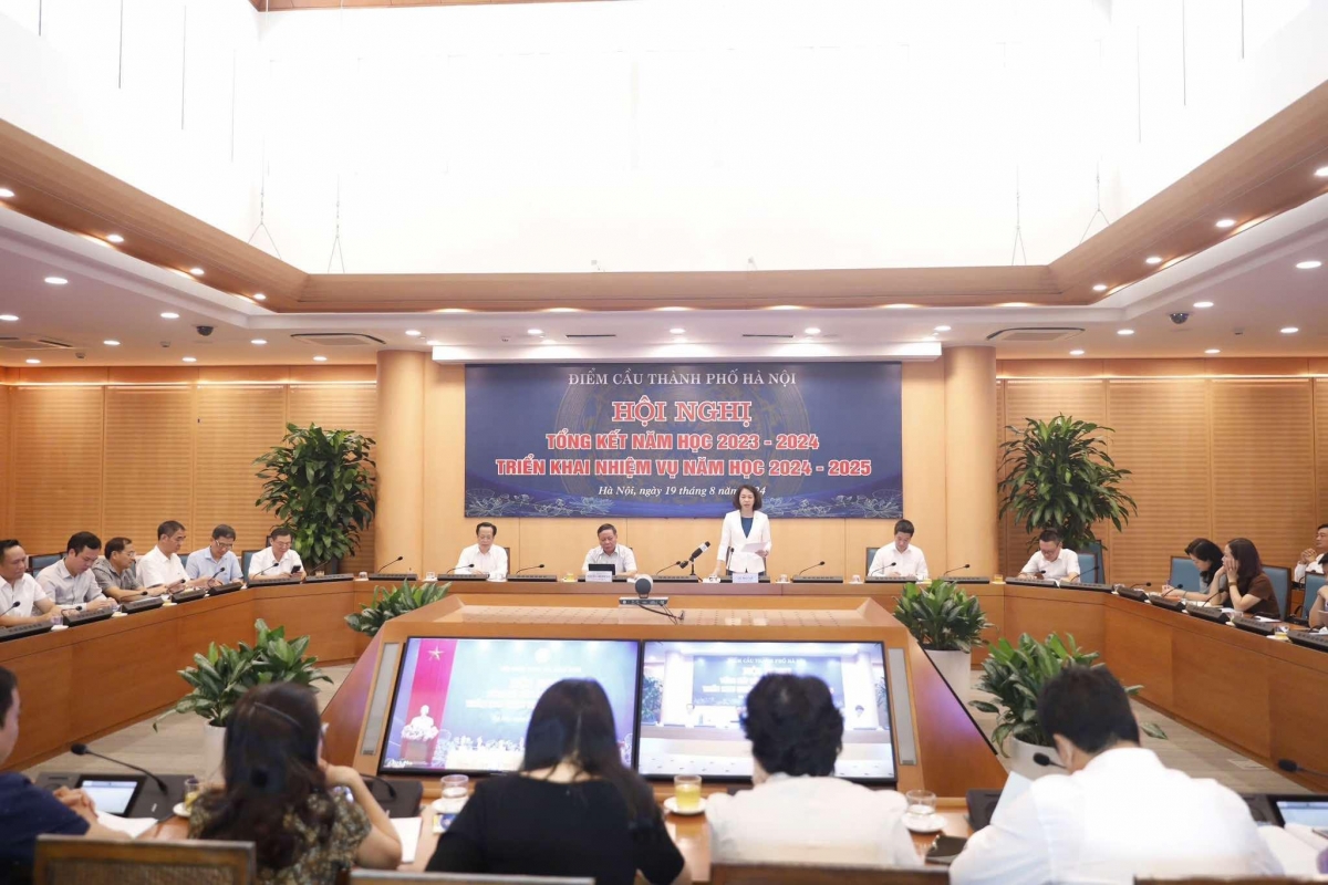 Hội nghị tổng kết năm học 2023-2024, triển khai nhiệm vụ năm học 2024-2025 tại điểm cầu Hà Nội