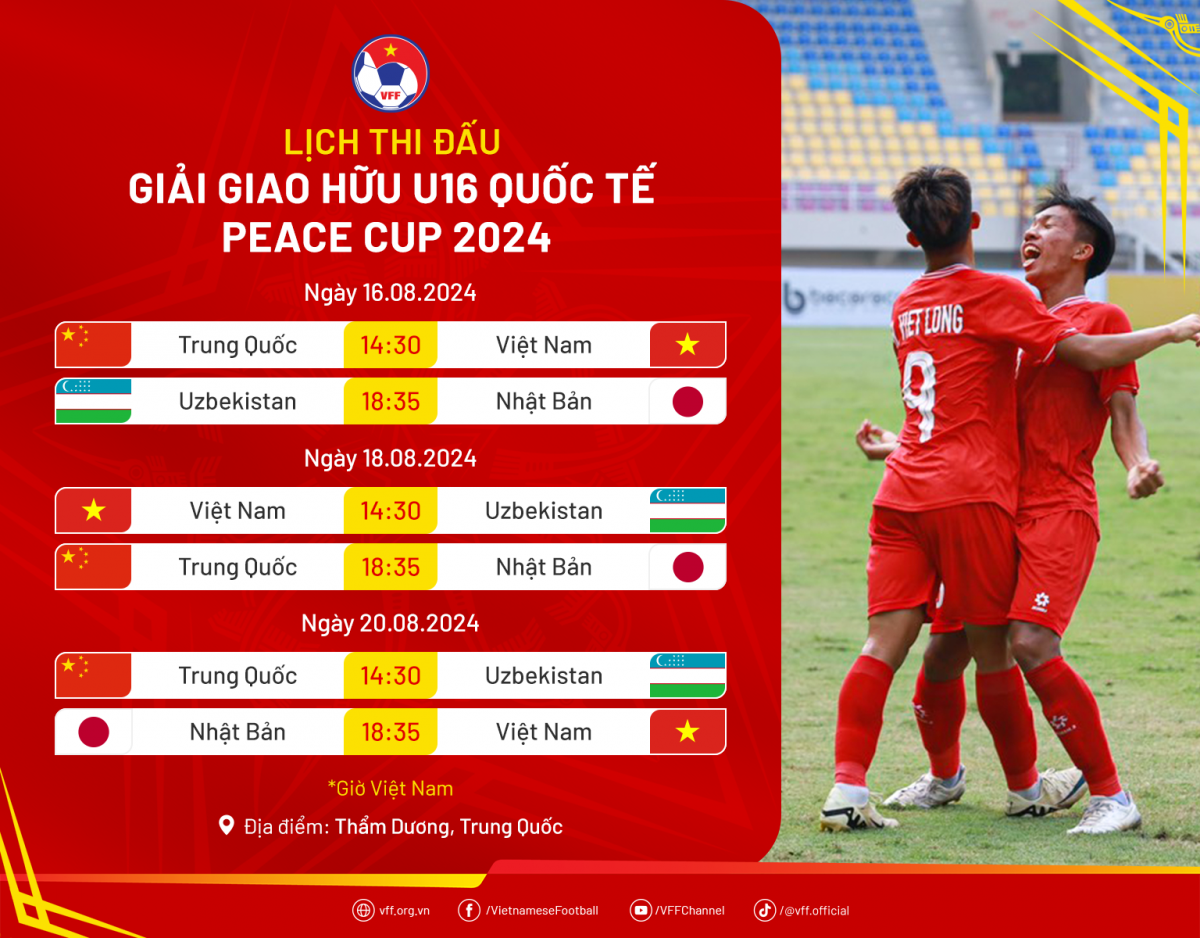 Lịch thi đấu đội U16 Việt Nam