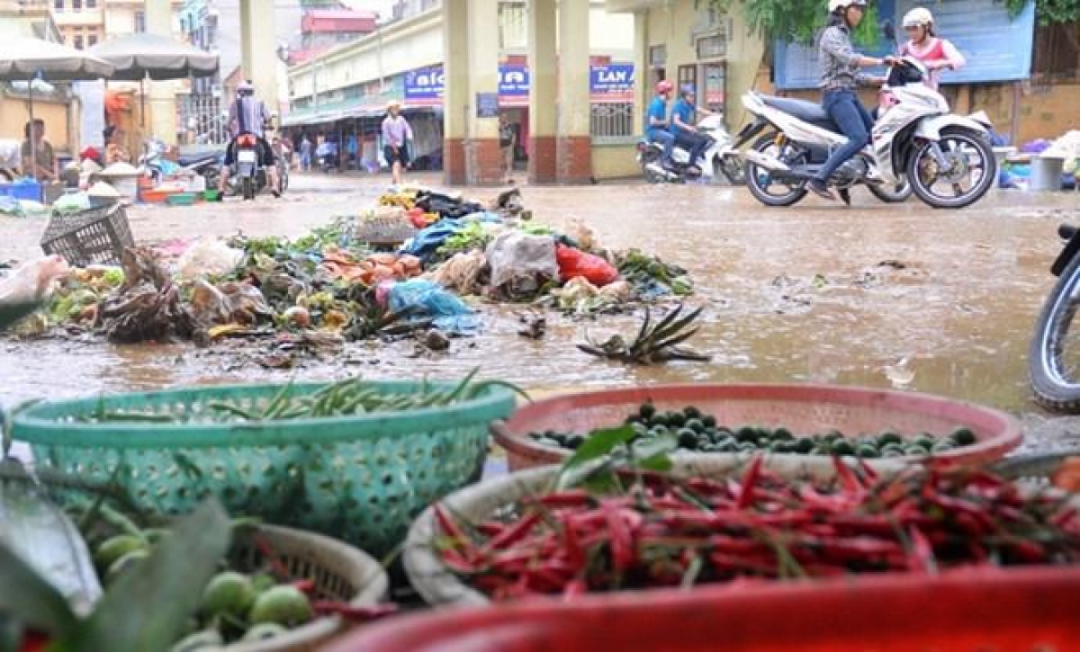 Mưa lớn kèm theo lũ lụt có thể khiến cây trồng và rau bị nhiễm khuẩn