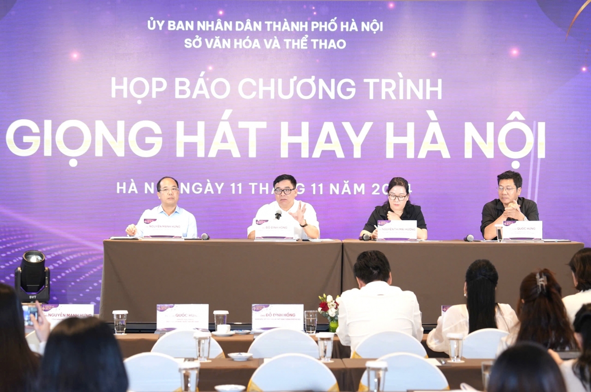 Ban tổ chức trả lời tại họp báo Giọng hát hay Hà Nội 2024