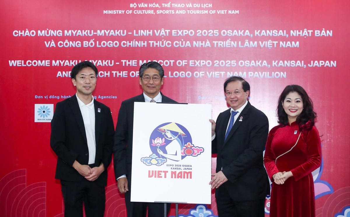 Logo chính thức của Nhà Triển lãm Việt Nam tại Triển lãm thế giới EXPO 2025.