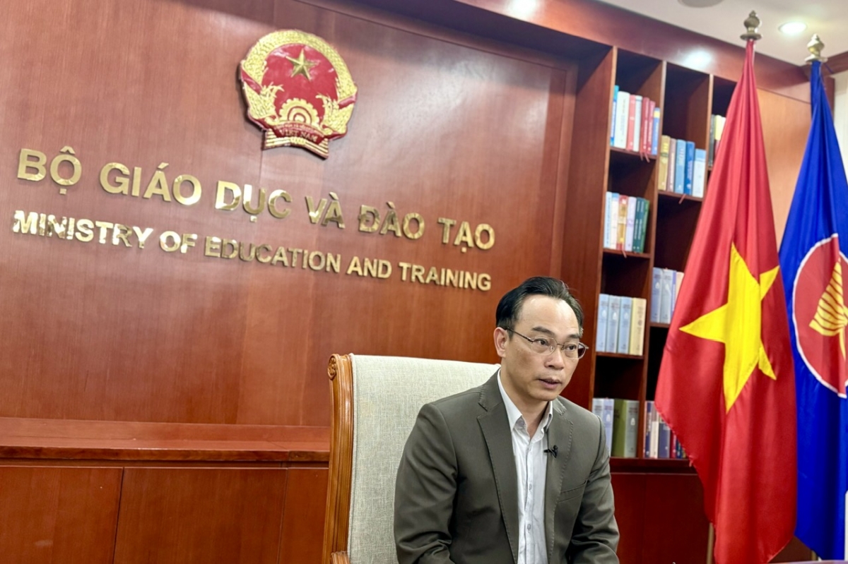 Thứ trưởng Bộ GD&DT Hoàng Minh Sơn (Ảnh : Thu Lương VOV2 )