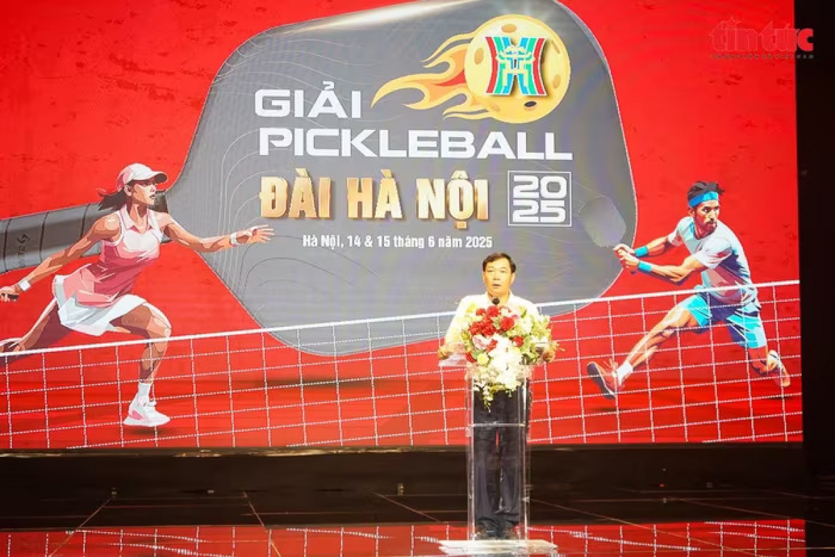 Ông Phó TGĐ Đài PT- TH Hà Nội, Trưởng BTC giải Pickleball Đài Hà Nội 2025. Ảnh HTV