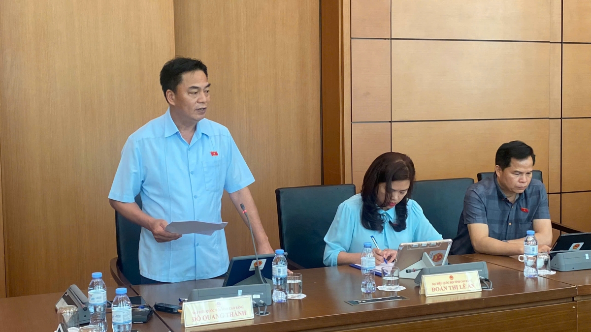 Đại biểu Đỗ Quang Thành - Đoàn ĐBQH tỉnh Cao Bằng.
Ảnh: Hoàng Minh