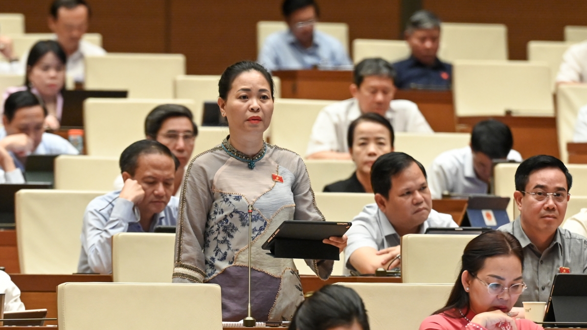 Đại biểu Nguyễn Thị Thu Dung - Đoàn ĐBQH tỉnh Thái Bình.
Ảnh: quochoi.vn