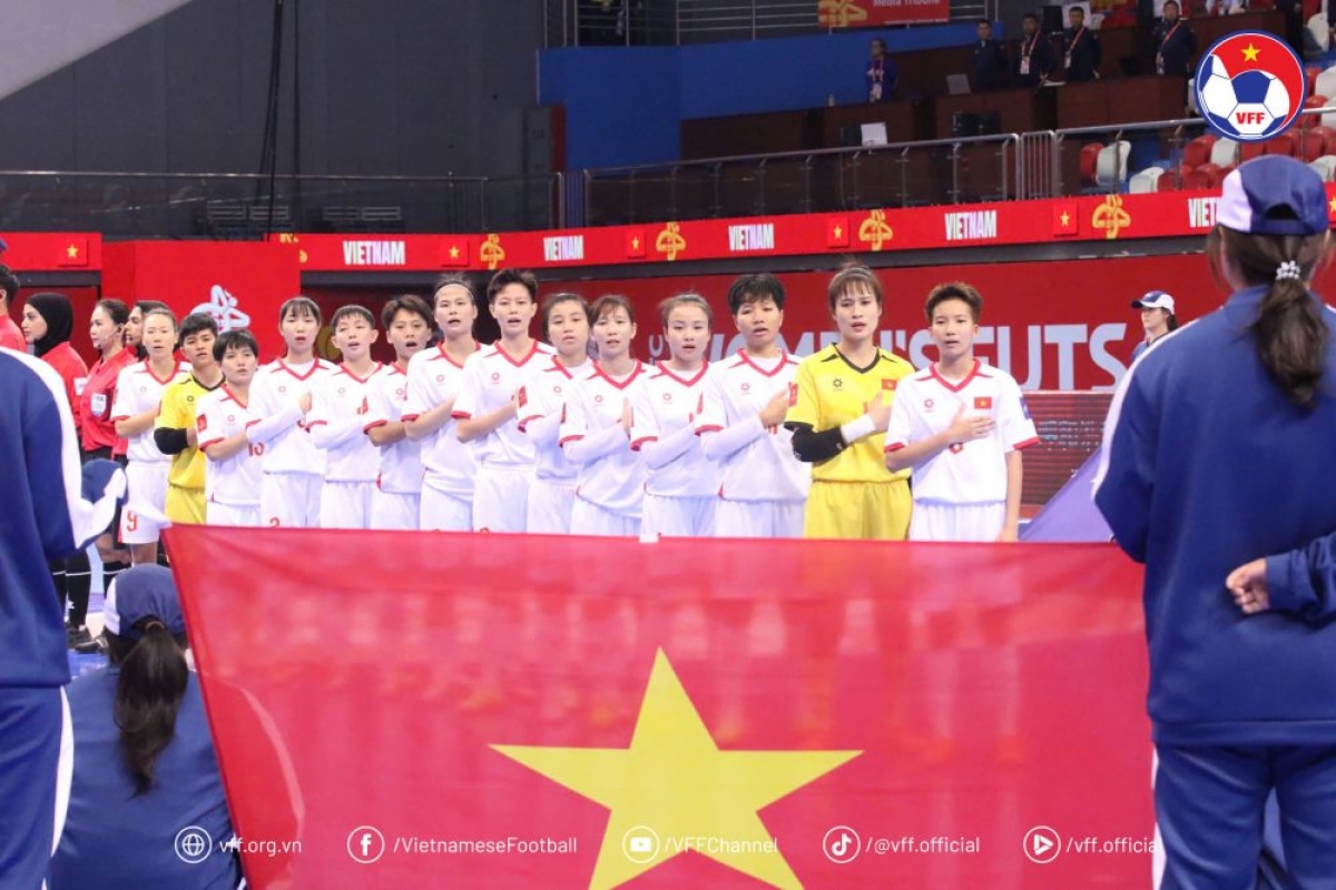 ĐT Futsal nữ Việt Nam bước vào trận với quyết tâm cao (Ảnh: VFF)