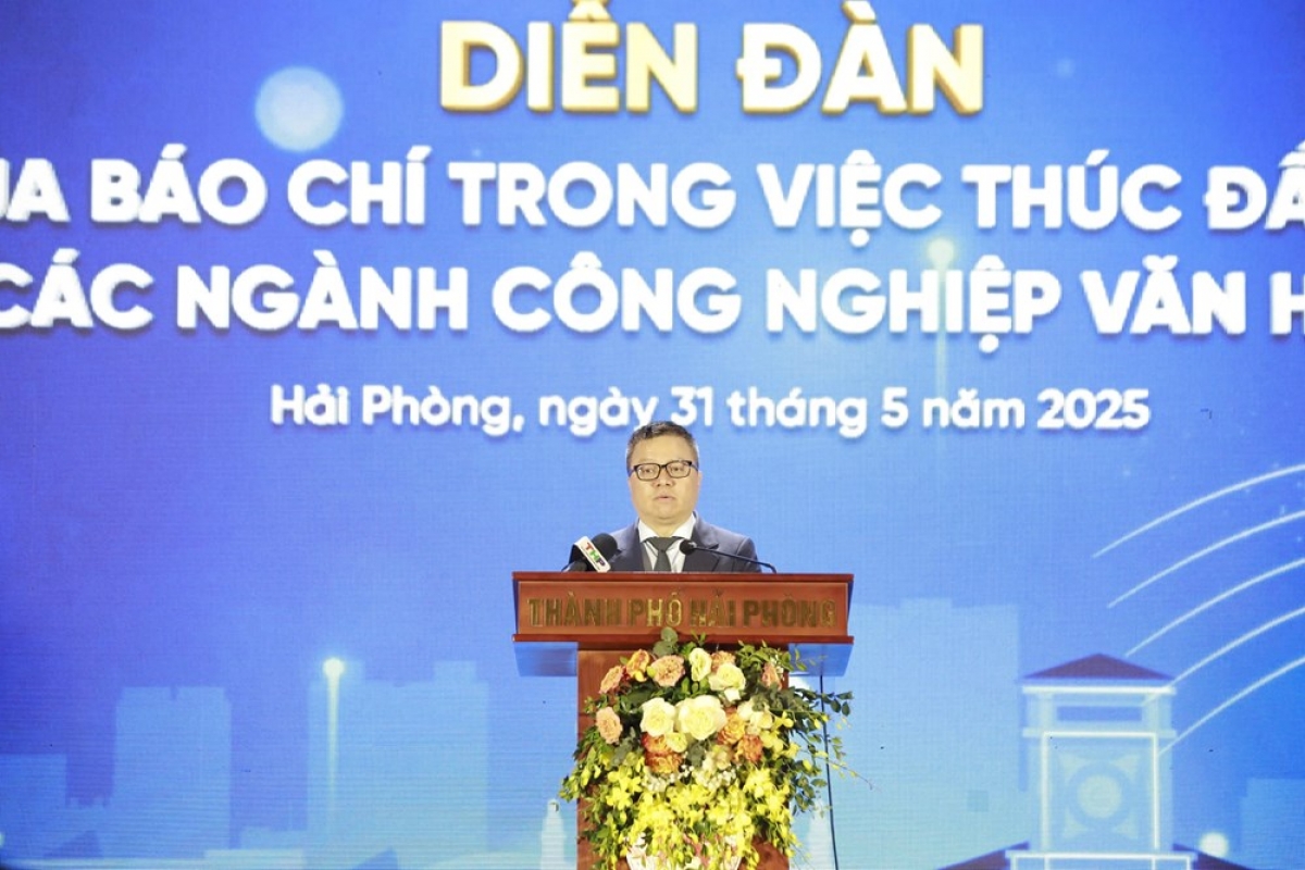 Chủ tịch Hội Nhà báo Việt Nam Lê Quốc Minh: Báo chí luôn đồng hành cùng sự phát triển văn hóa của đất nước. (Ảnh: Báo Văn hóa)
