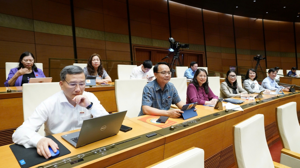 Sáng 16/5, Quốc hội thảo luận ở hội trường về dự thảo Nghị quyết của Quốc hội về cơ chế, chính sách phát triển kinh tế tư nhân. Ảnh: quochoi.vn
