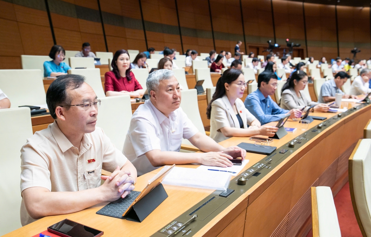 Sáng 17/5, Quốc hội thảo luận ở hội trường về dự án Luật sửa đổi, bổ sung một số điều của Luật Chất lượng sản phẩm, hàng hóa. Ảnh: quochoi.vn