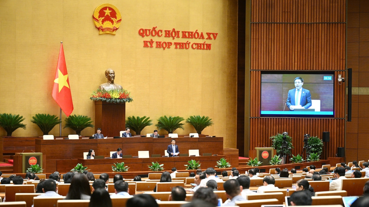 Sáng 20-5, Quốc hội Thảo luận ở hội trường về dự án Luật sửa đổi, bổ sung một số điều của Luật Doanh nghiệp. Ảnh: quochoi.vn