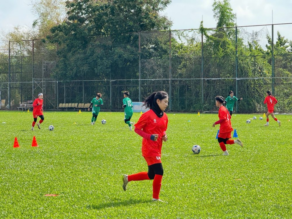 U19 nữ Việt Nam quyết thi đấu hết mình tại Giải vô địch Đông Nam Á (Ảnh: VFF)
