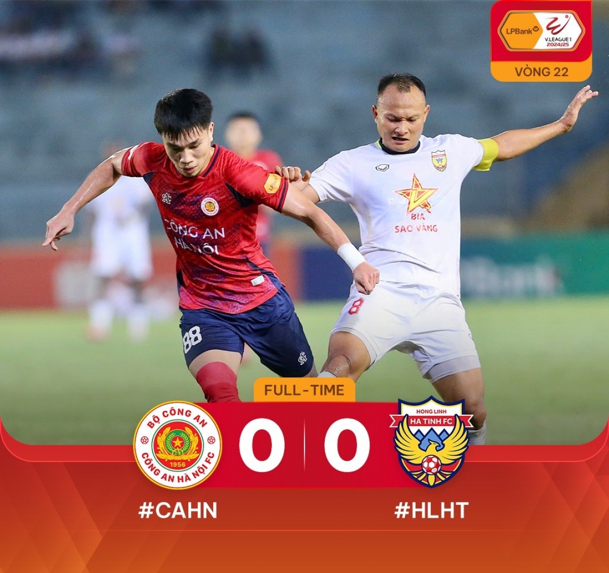 Hồng Lĩnh Hà Tĩnh san bằng kỷ lục hòa trong một mùa giải V.League (Ảnh: VPF)