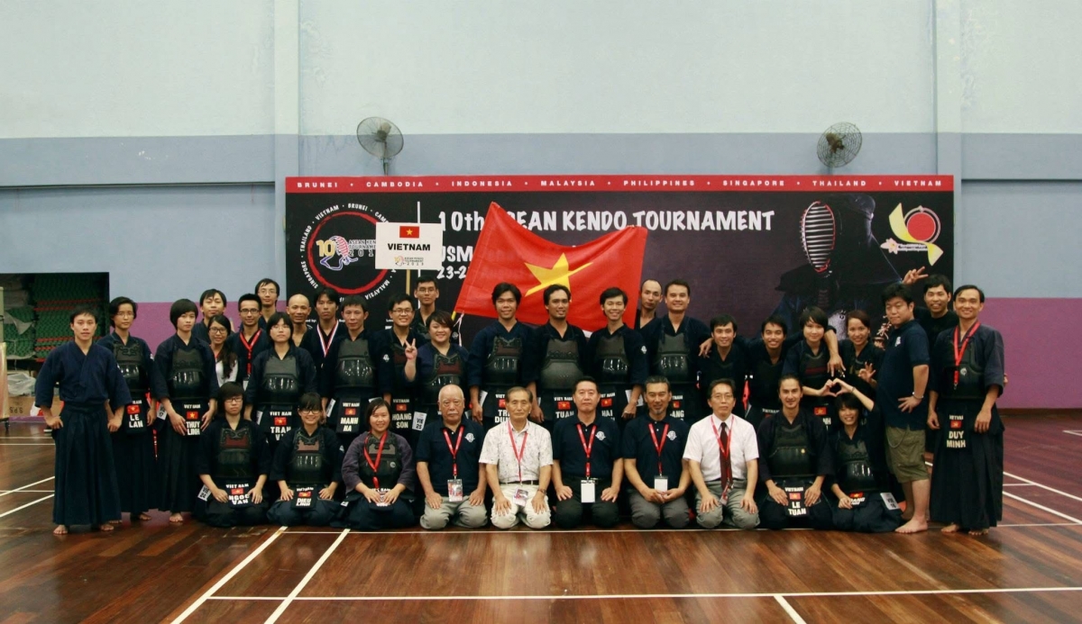 Kendo Việt Nam tham dự giải 10th Asean Kendo Tournament tại Malaysia năm 2013 (ảnh: VKF)