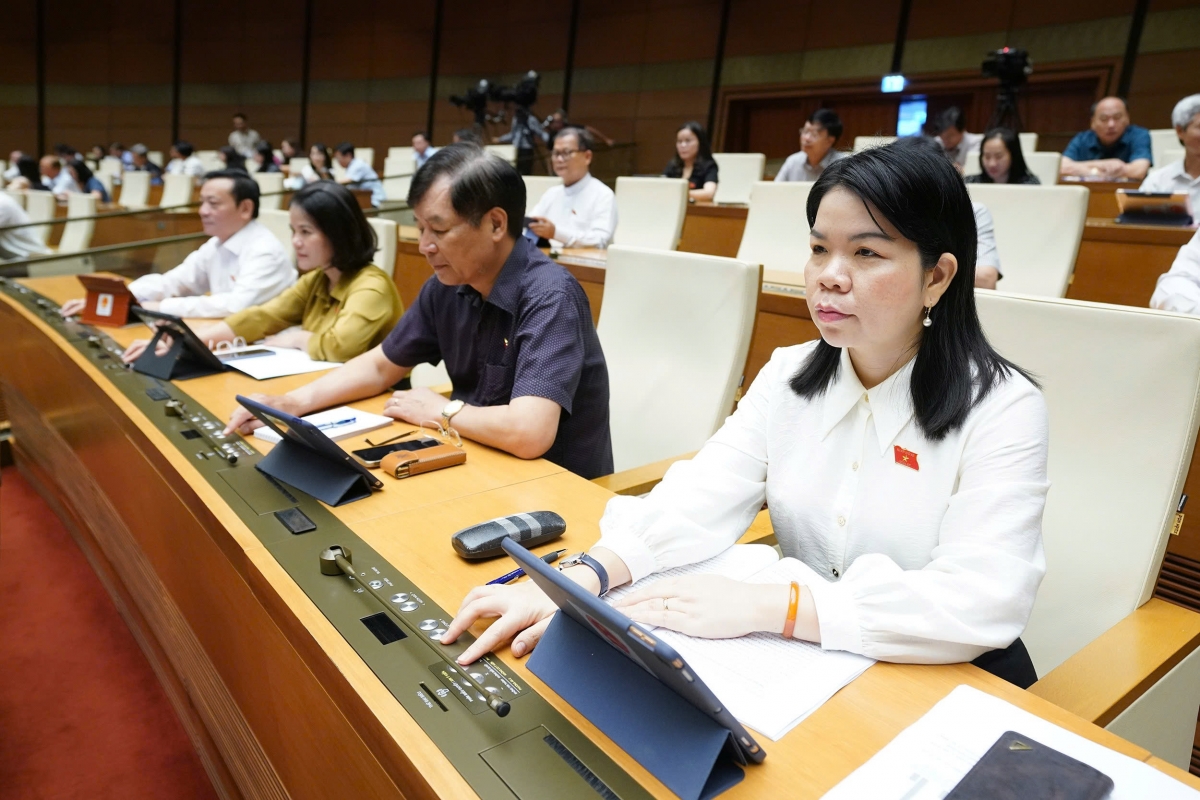 Sáng 14-6, Quốc hội biểu quyết thông qua 6 luật với tỷ lệ tán thành cao. Ảnh: quochoi.vn