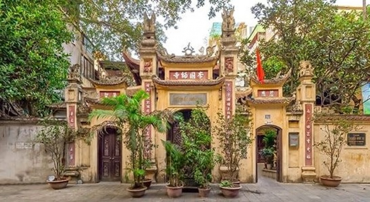 Chùa Lý Triều Quốc Sư tại thủ đô Hà Nội thờ thiền sư Nguyễn Minh Không. Ảnh: nguoihanoi.vn