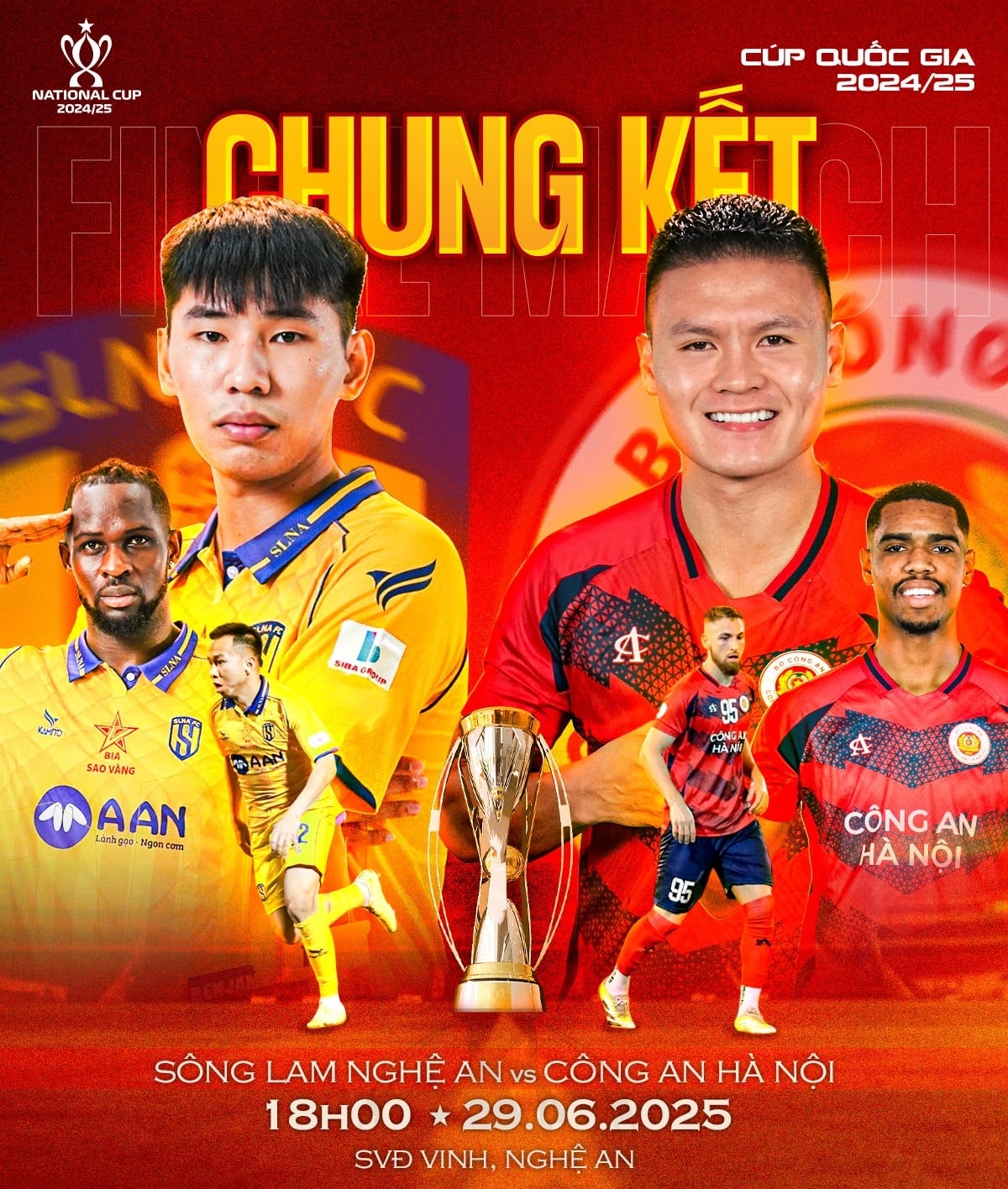 CAHN và SLNA có 3 ngày chuẩn bị cho trận chung kết (Ảnh: CLB Công an Hà Nội)