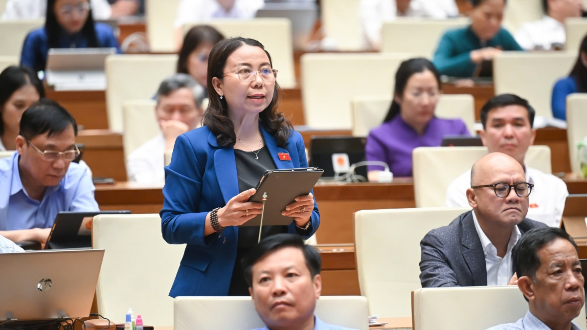 Đại biểu Phạm Thị Hồng Diễm - Đoàn ĐBQH tỉnh Trà Vinh. Ảnh: quochoi.vn