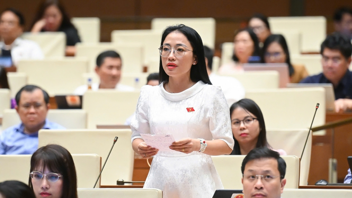 Đại biểu Trần Khánh Thu - Đoàn ĐBQH tỉnh Thái Bình. Ảnh: quochoi.vn
