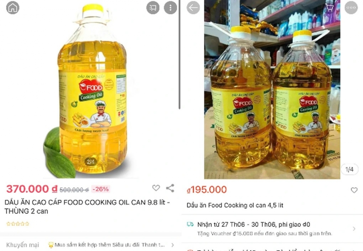 Một số sản phẩm của công ty TNHH Sản xuất và Xuất nhập khẩu Nhật Minh Food rao bán trên mạng Internet. Ảnh: Internet