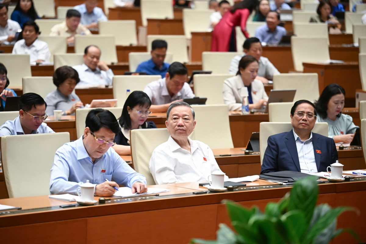 Sáng 17-6, Quốc hội Thảo luận ở hội trường về Kinh tế Xã hội. Ảnh: quochoi.vn