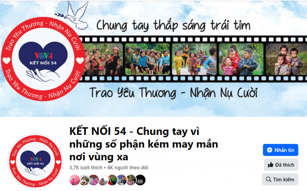 Trang Fanpage của chương trình Kết nối 54