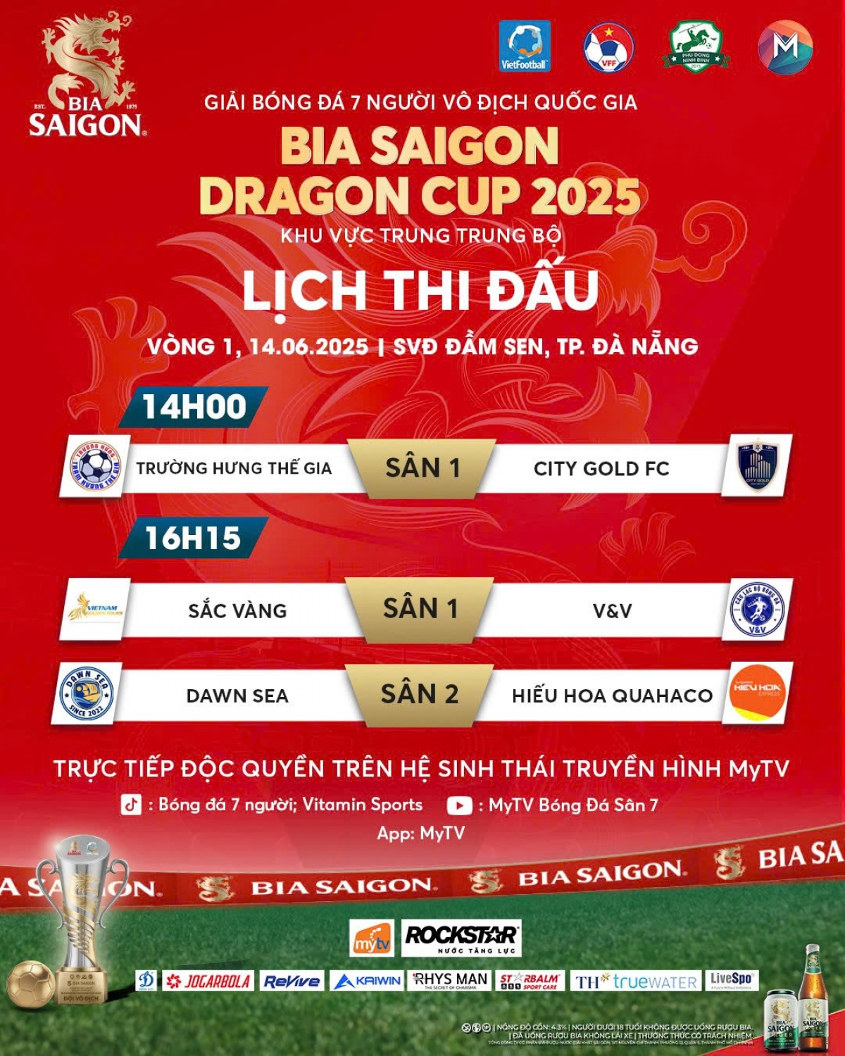 Lịch thi đấu vòng loại khu vực Trung Trung Bộ (ảnh: Vietfootball)