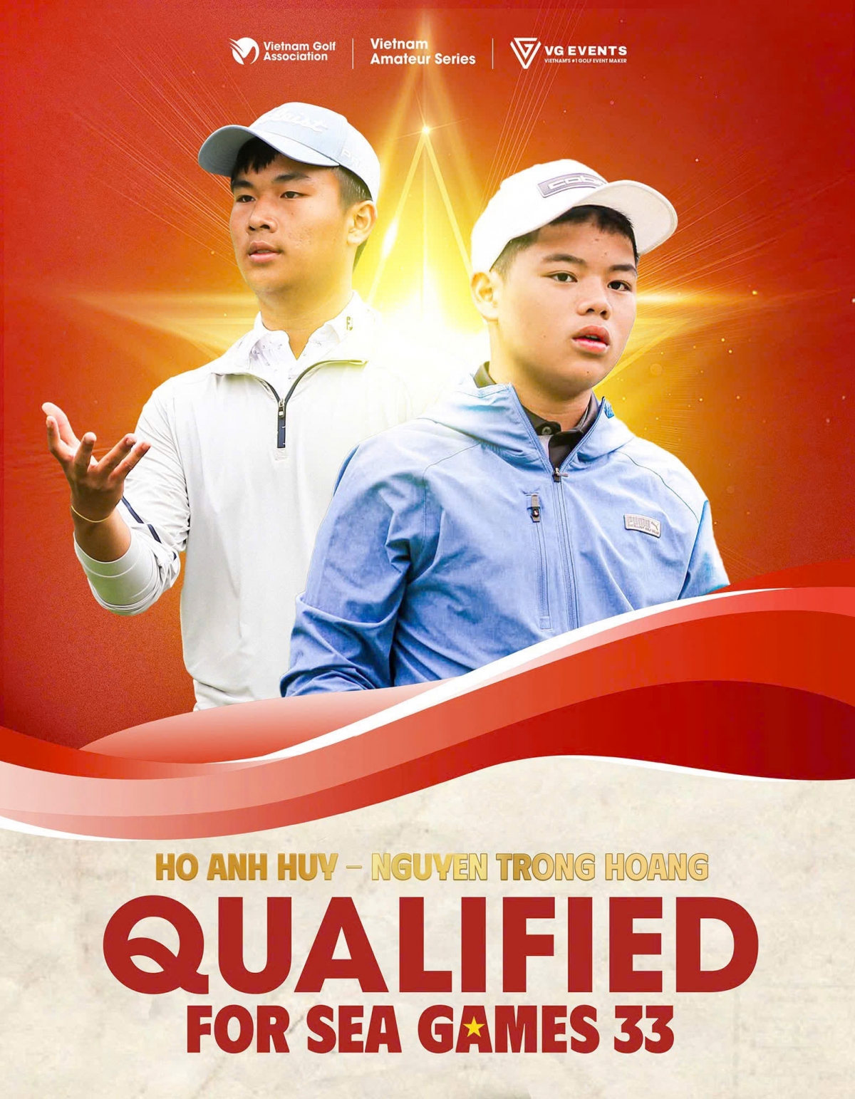 Trọng Hoàng và Anh Huy giành 2 suất đầu tiên trong ĐTQG dự SEA Games 33 (ảnh: VGA)