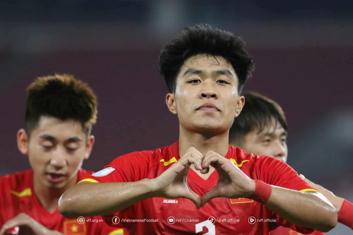 Lý Đức giúp U23 Việt Nam khai thông thế bế tắc (ảnh VFF)