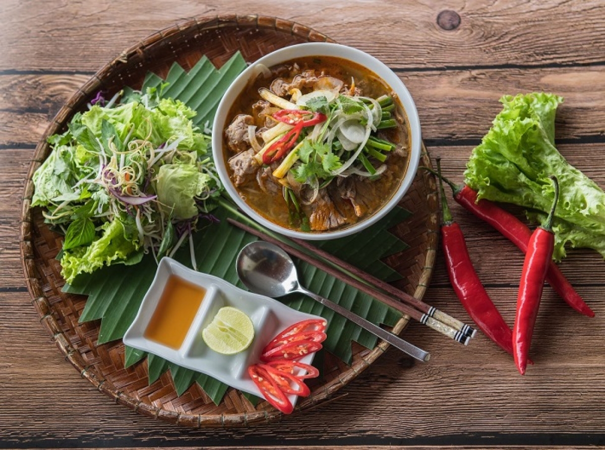 Bún bò Huế - một trong những món ăn đặc sản của Huế. Ảnh: khamphahue.com.vn