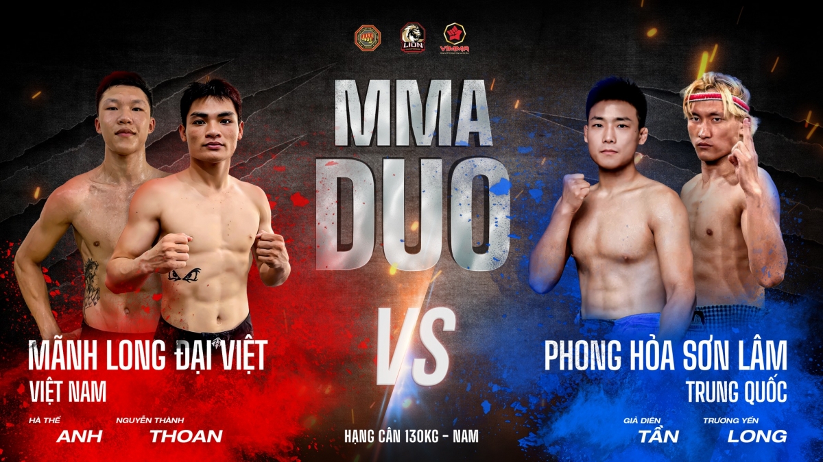 Thế Anh - Thành Thoan có màn song đấu với các võ sỹ đến từ Trung Quốc (ảnh: MMA)