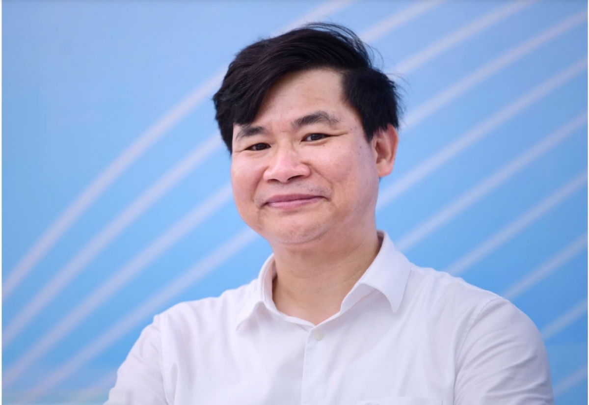 PTS.TS Lê Đình Tùng, Phó Hiệu trưởng Trường ĐH Y Hà Nội tại Ngày hội lựa chọn nguyện vọng xét tuyển 2025. Ảnh: Nam Trần