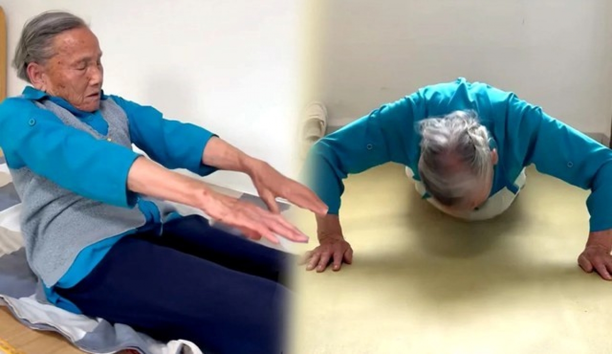 Bà Lý chăm tập luyện mỗi ngày. Ảnh: Douyin