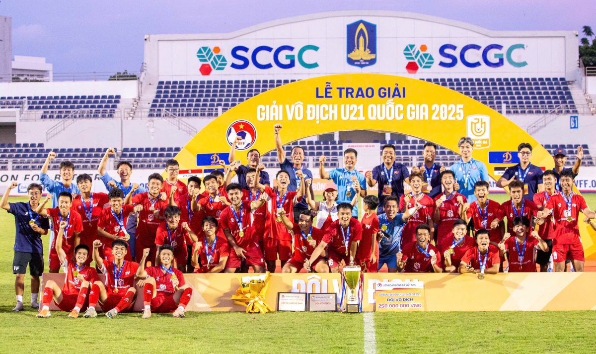 PVF lần thứ hai vô địch giải U21 quốc gia (Ảnh: VFF)