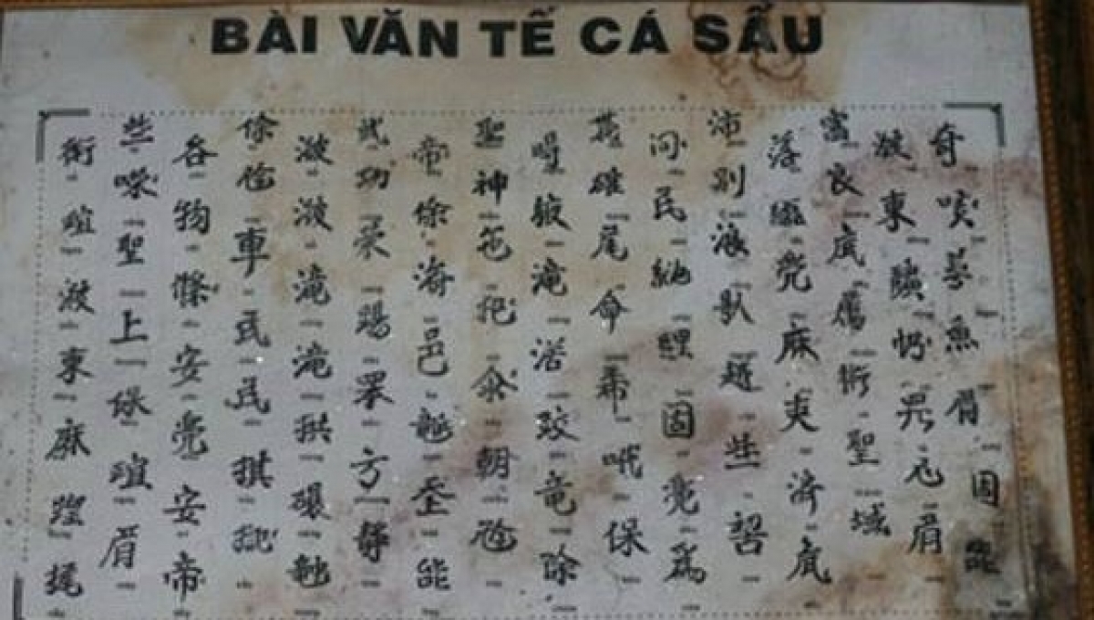 Bài Văn tế cá sấu của danh nhân Hàn Thuyên. Nguồn: danviet.vn