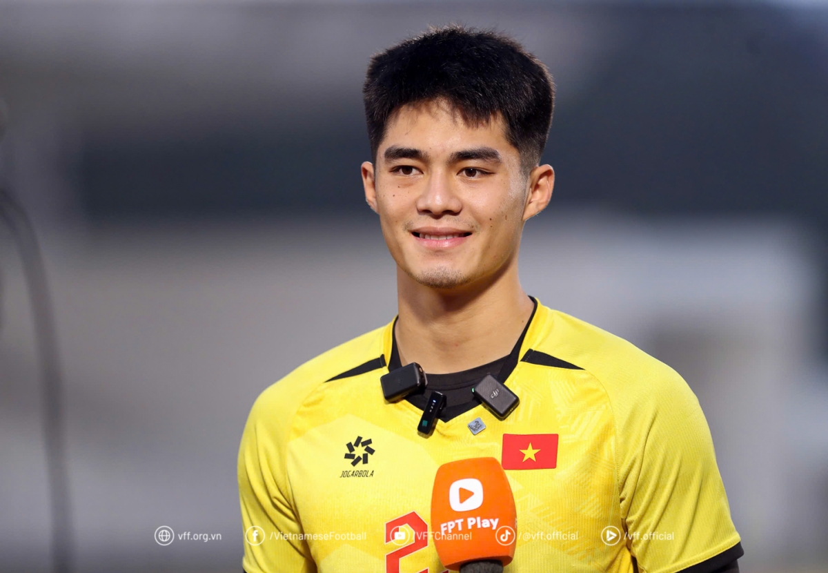Thủ môn Nguyễn Trung Kiên cho biết toàn đội sẽ thi đấu hết mình để đạt kết quả tốt nhất (ảnh VFF)