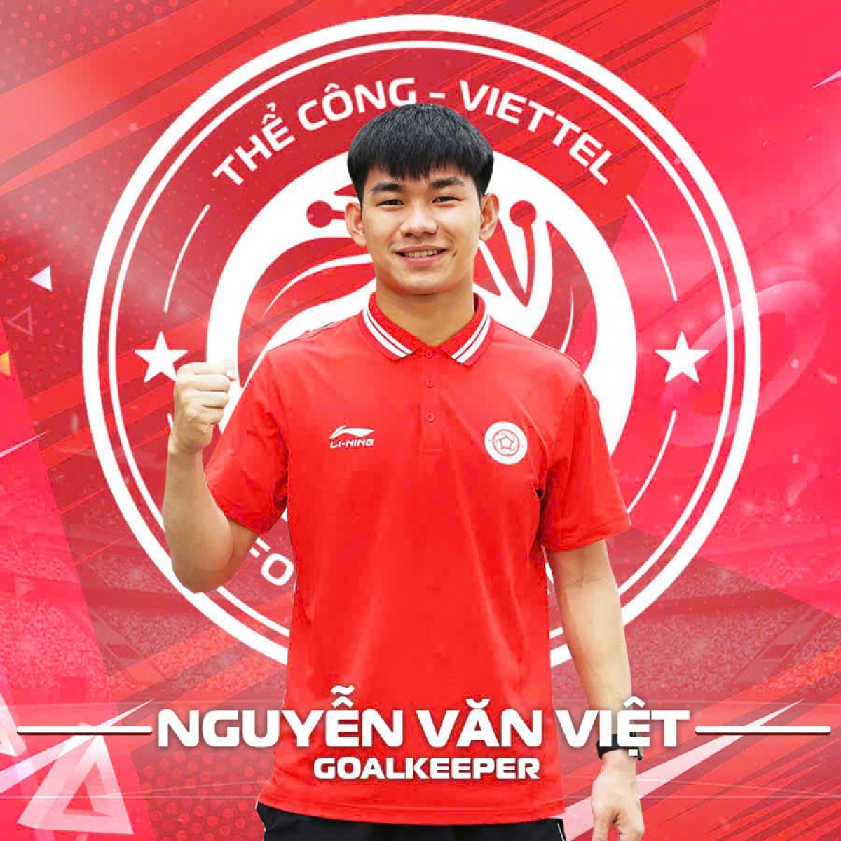 Thủ thành Nguyễn Văn Việt là một trong những tân binh của Thể Công Viettel mùa này (ảnh: CLB)