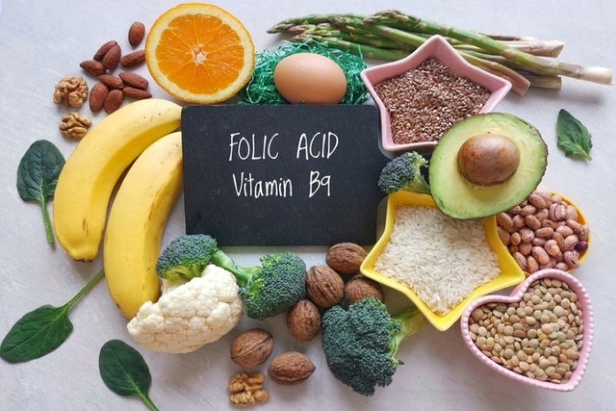 Acid folic có nhiều trong thực phẩm tự nhiên. Ảnh minh họa
