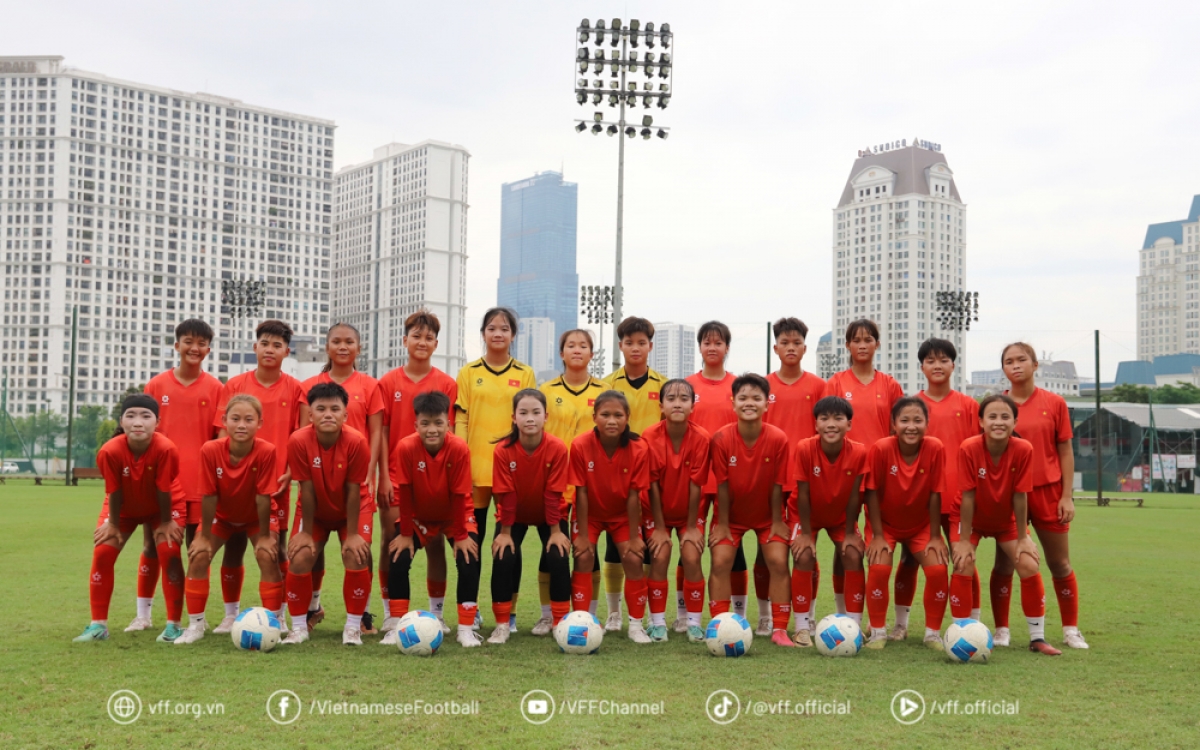 23 cầu thủ đội tuyển U16 nữ Việt Nam sẽ tham dự giải Đông Nam Á 2025 (Ảnh: VFF)