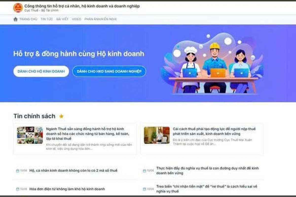 Cổng thông tin có giao diện thiết kế tối giản và thân thiện với người sử dụng