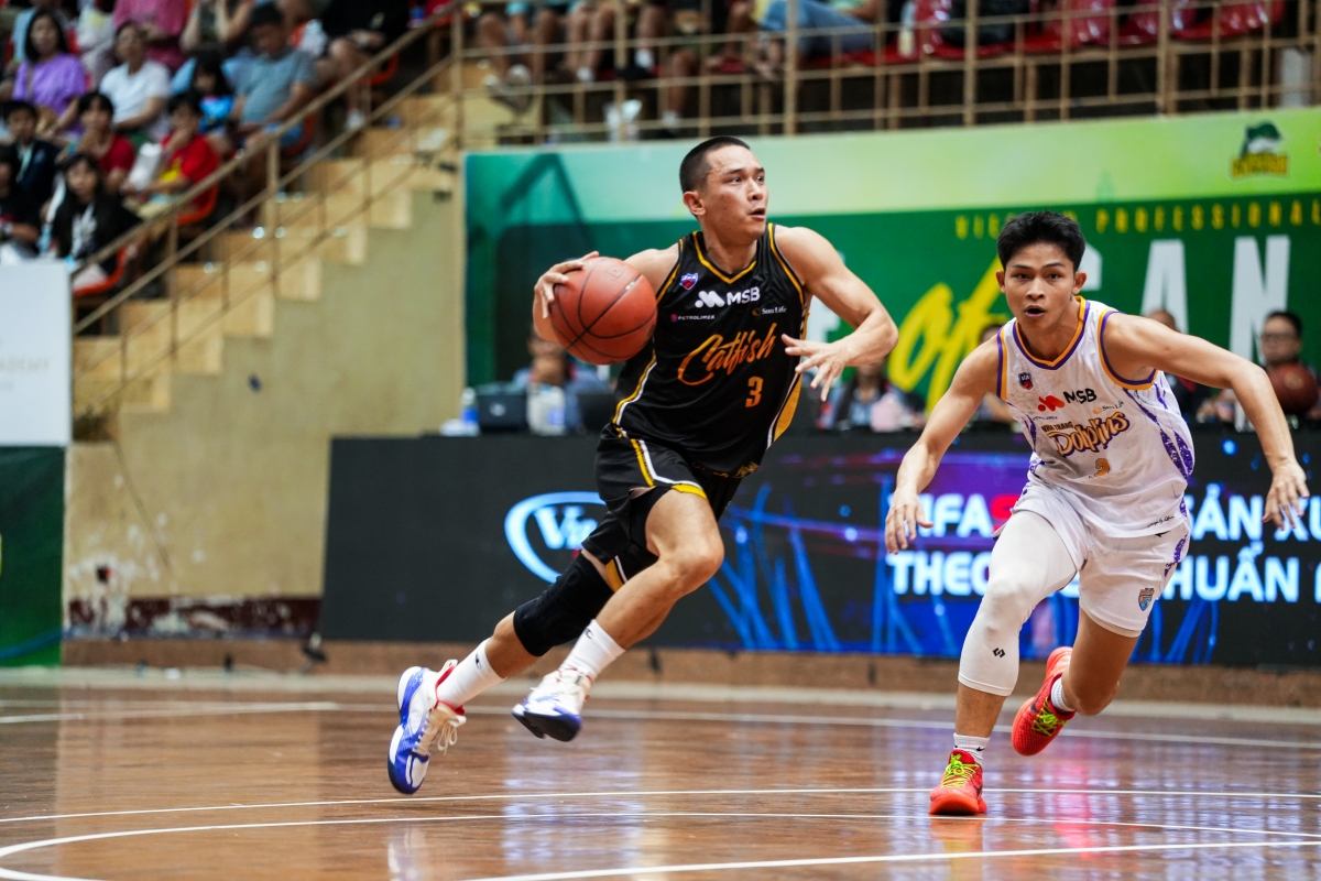 Cantho Catfish dự vòng playoffs với vị trí thứ ba trên bảng xếp hạng (ảnh: VBA)