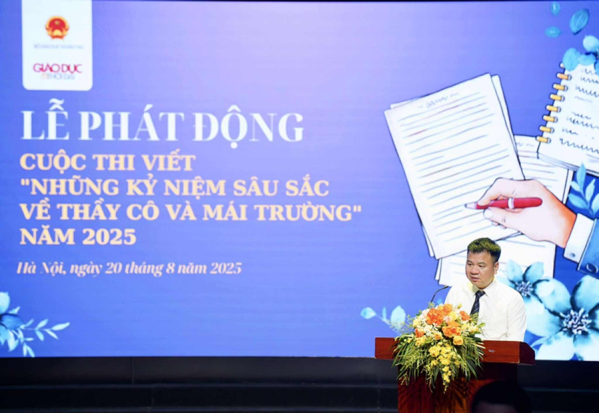 Nhà báo Triệu Ngọc Lâm, Tổng Biên tập Báo GD&amp;TĐ, Phó Trưởng ban Thường trực Ban tổ chức
( Ảnh : BTC )