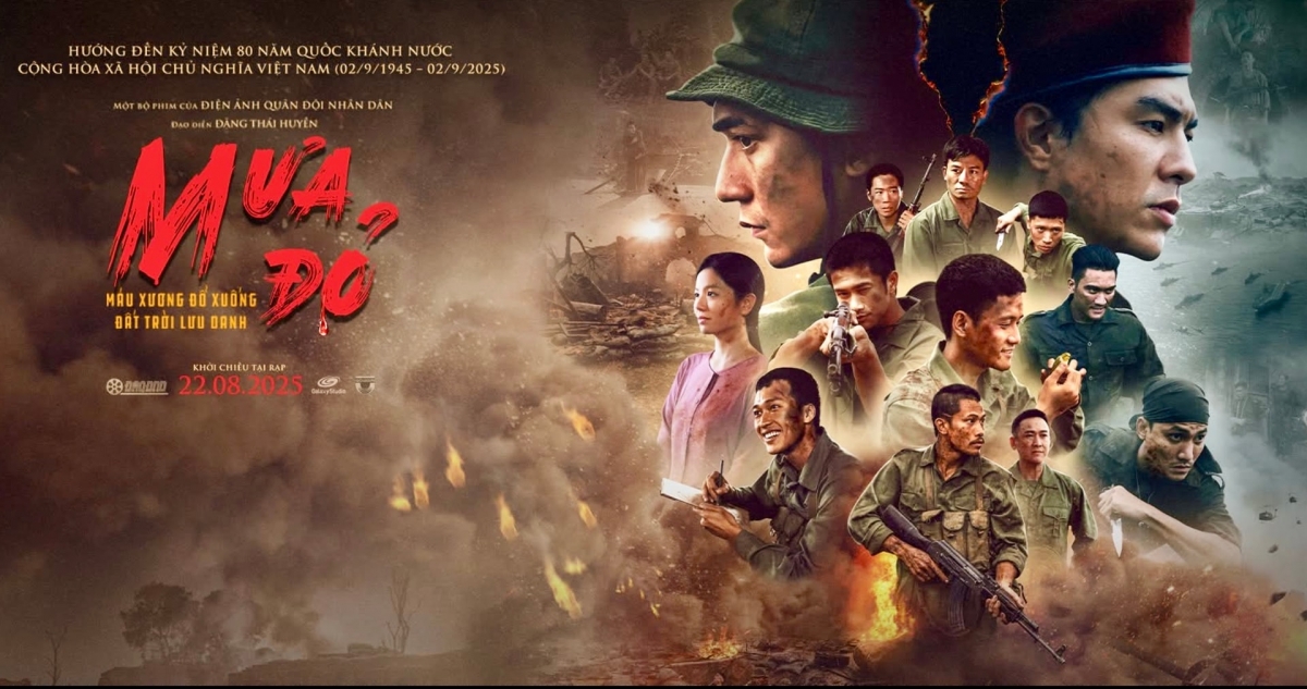 "Mưa đỏ" gieo cảm xúc chạm muôn triệu trái tim. Ảnh: NVCC