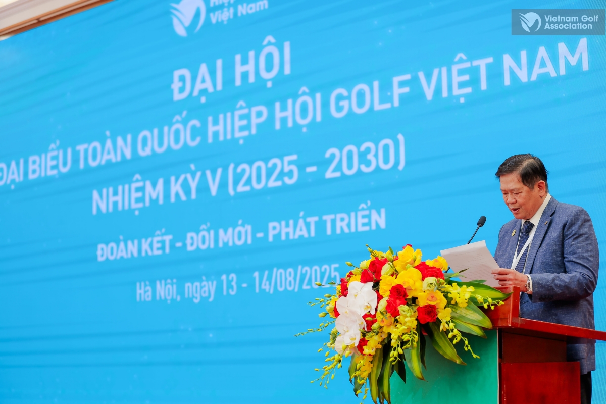 Ông Lê Kiên Thành tái đắc cử Chủ tịch Hiệp hội golf Việt Nam nhiệm kỳ V (2025 - 2030) (ảnh: VGA)