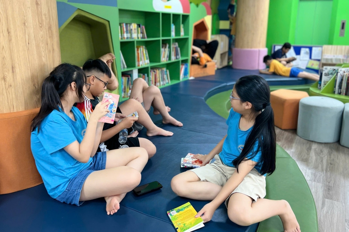 Phòng đọc thiếu nhi luôn thu hút nhiều độc giả nhất thư viện. Ảnh: Thư viện Hà Nội